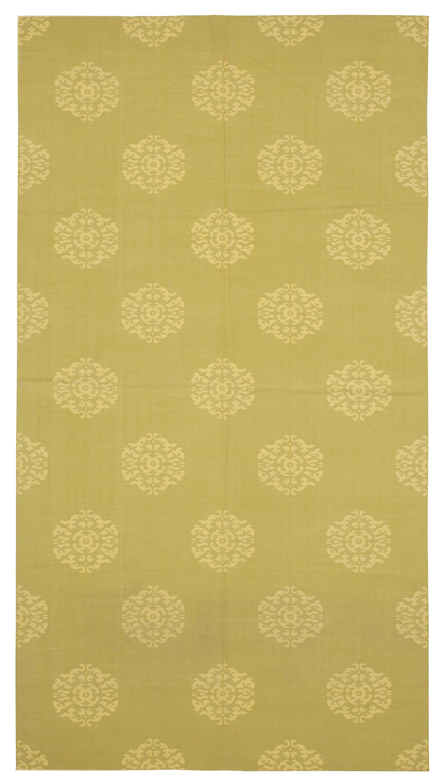 7x13 Yellow Dhurrie Rug - 32473