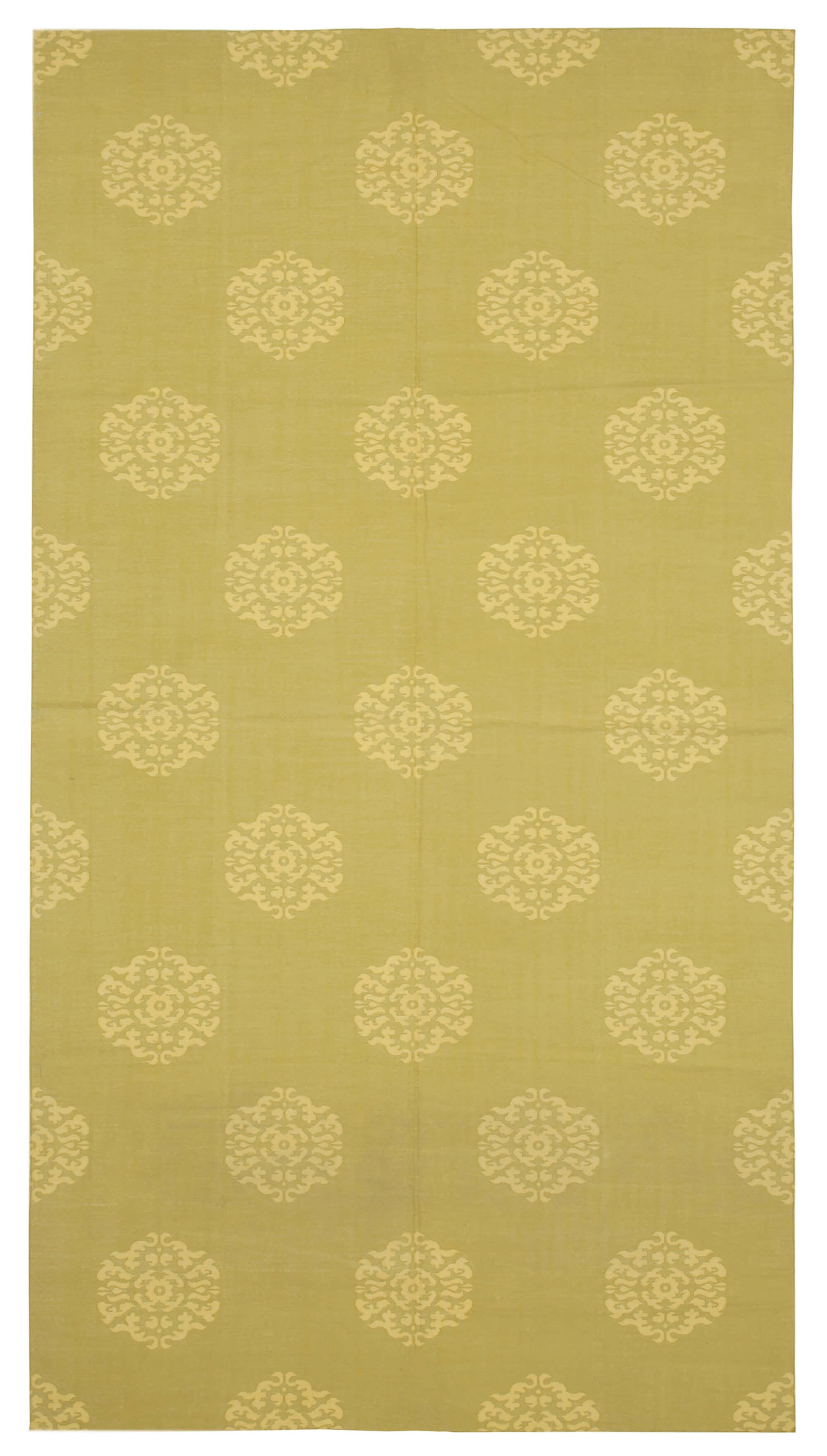 7x13 Yellow Dhurrie Rug - 32473