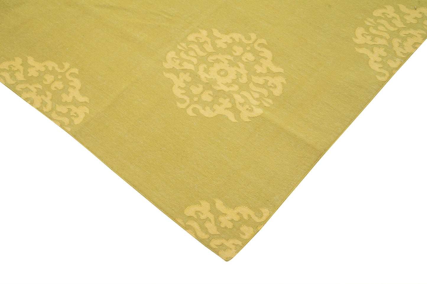 7x13 Yellow Dhurrie Rug - 32473