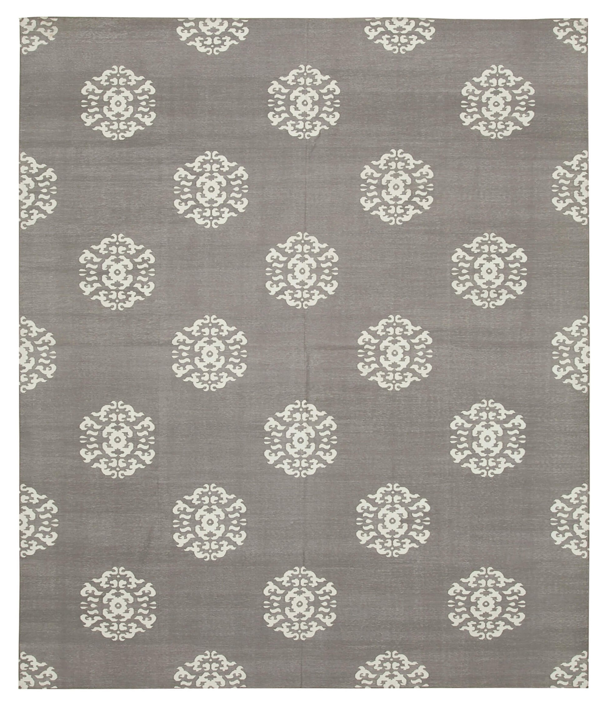 8x9 Grey Dhurrie Rug - 32474