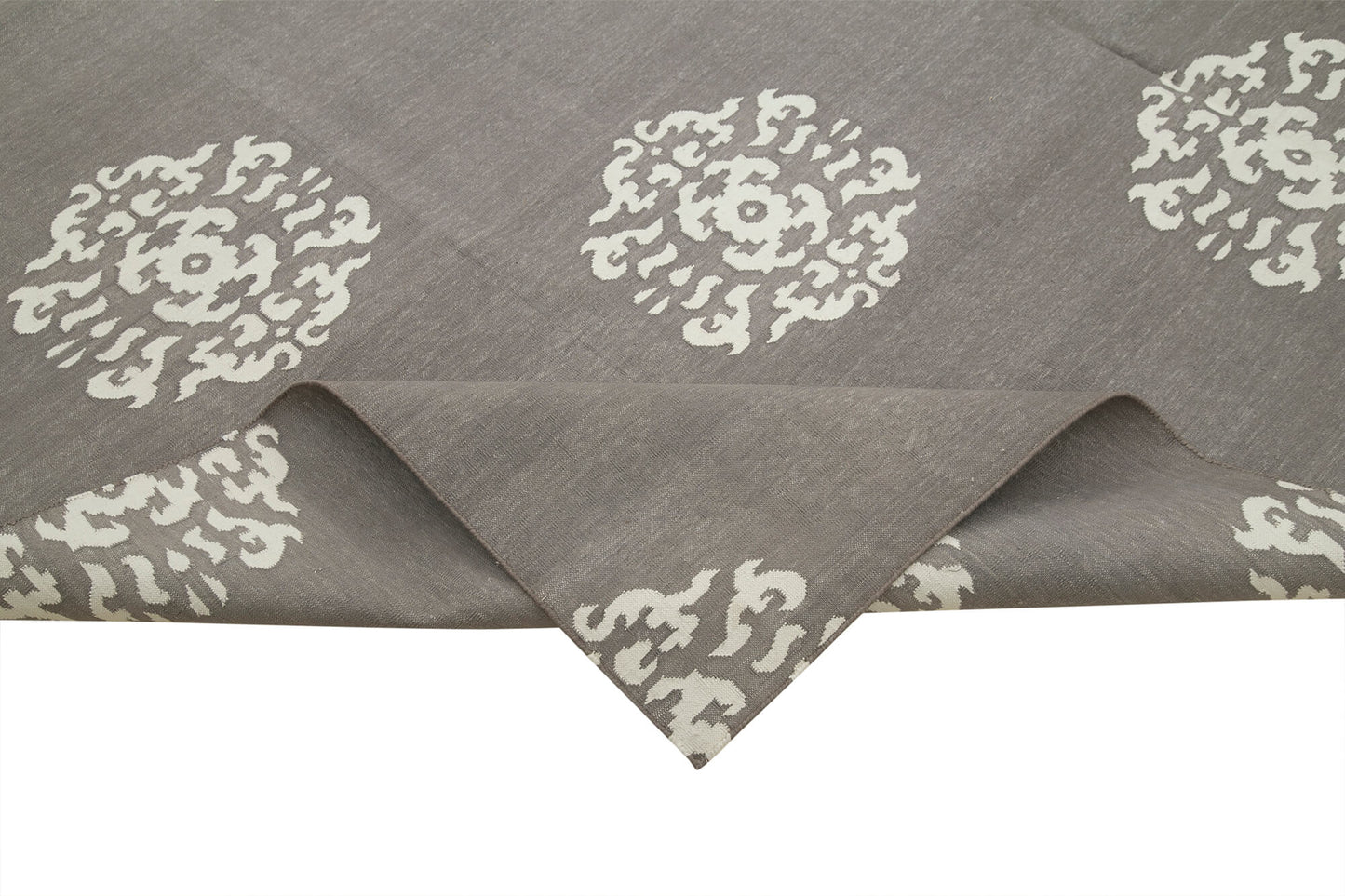 8x9 Grey Dhurrie Rug - 32474