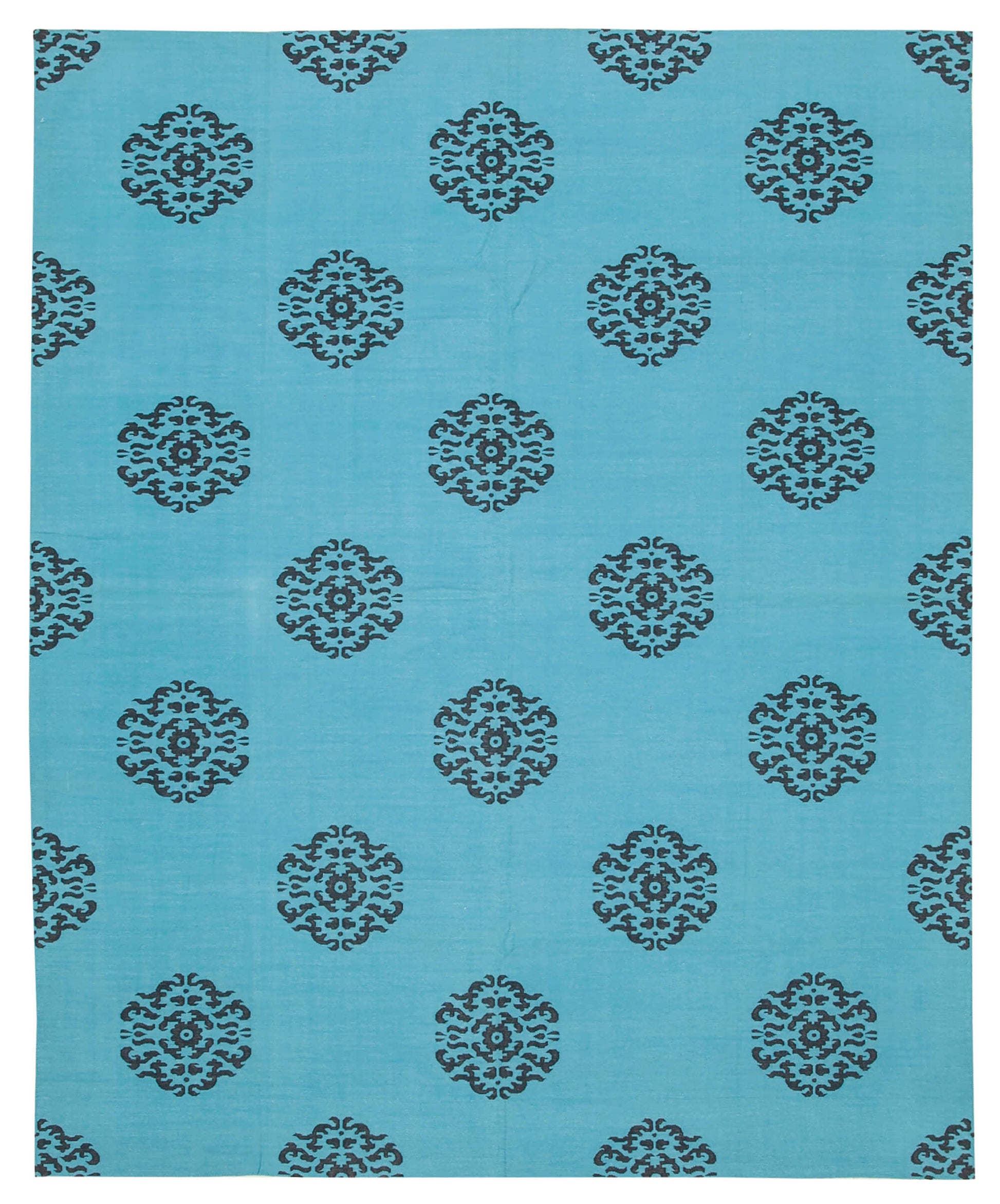 8x10 Turquoise Dhurrie Rug - 32477