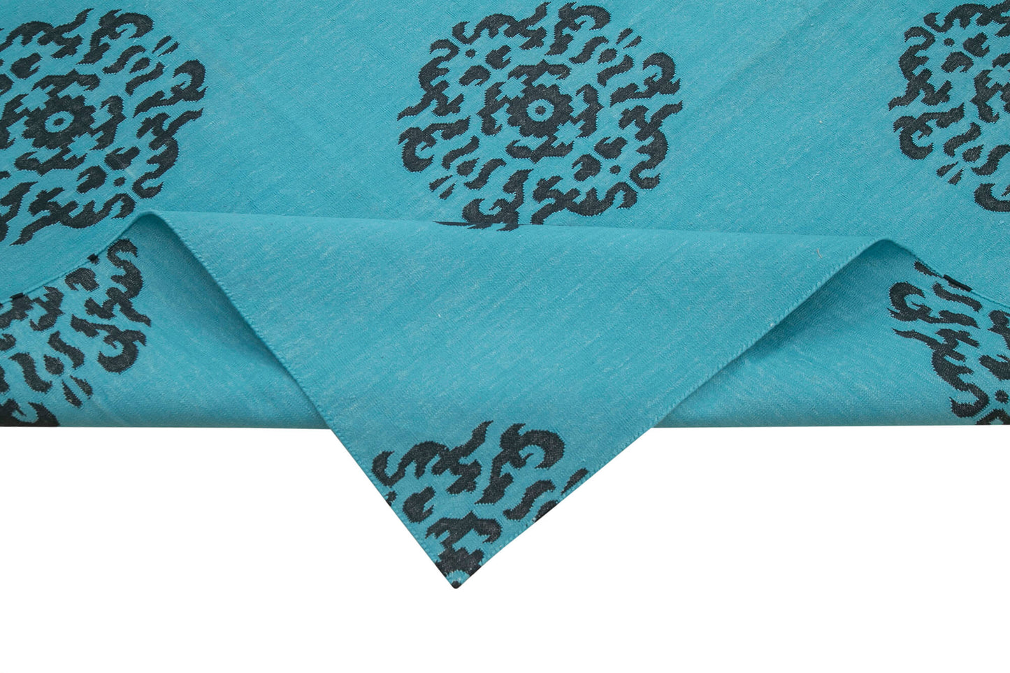 8x10 Turquoise Dhurrie Rug - 32477