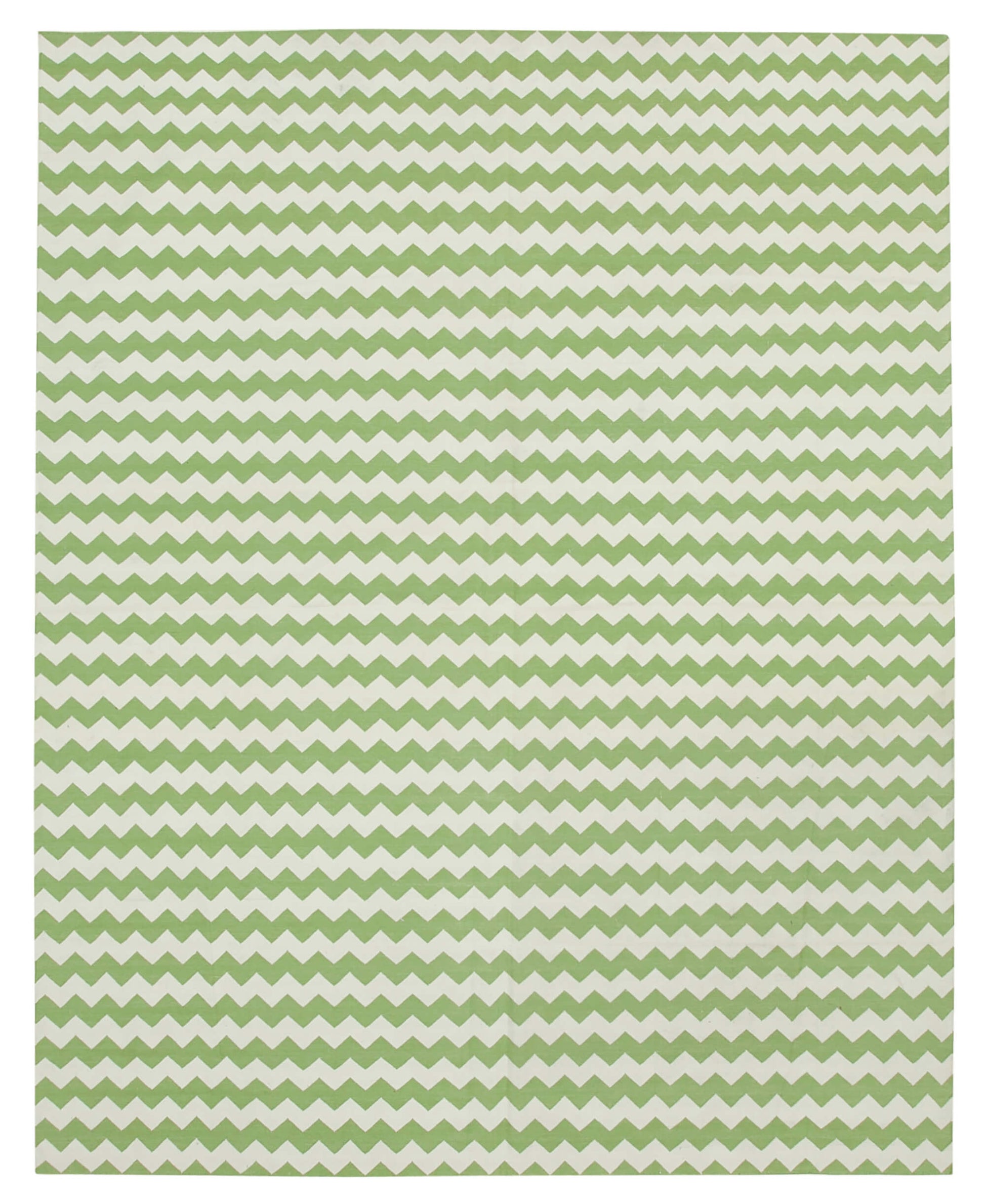 8x10 Green Dhurrie Rug - 32483