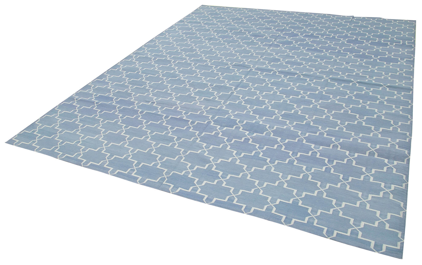 8x10 Blue Dhurrie Rug - 32497