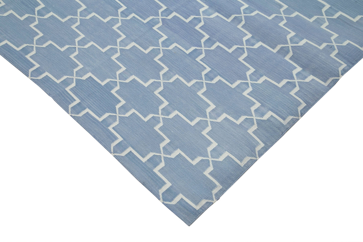 8x10 Blue Dhurrie Rug - 32497