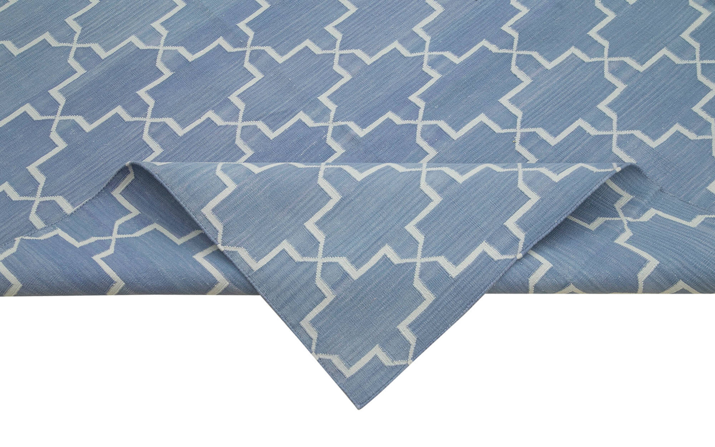 8x10 Blue Dhurrie Rug - 32497