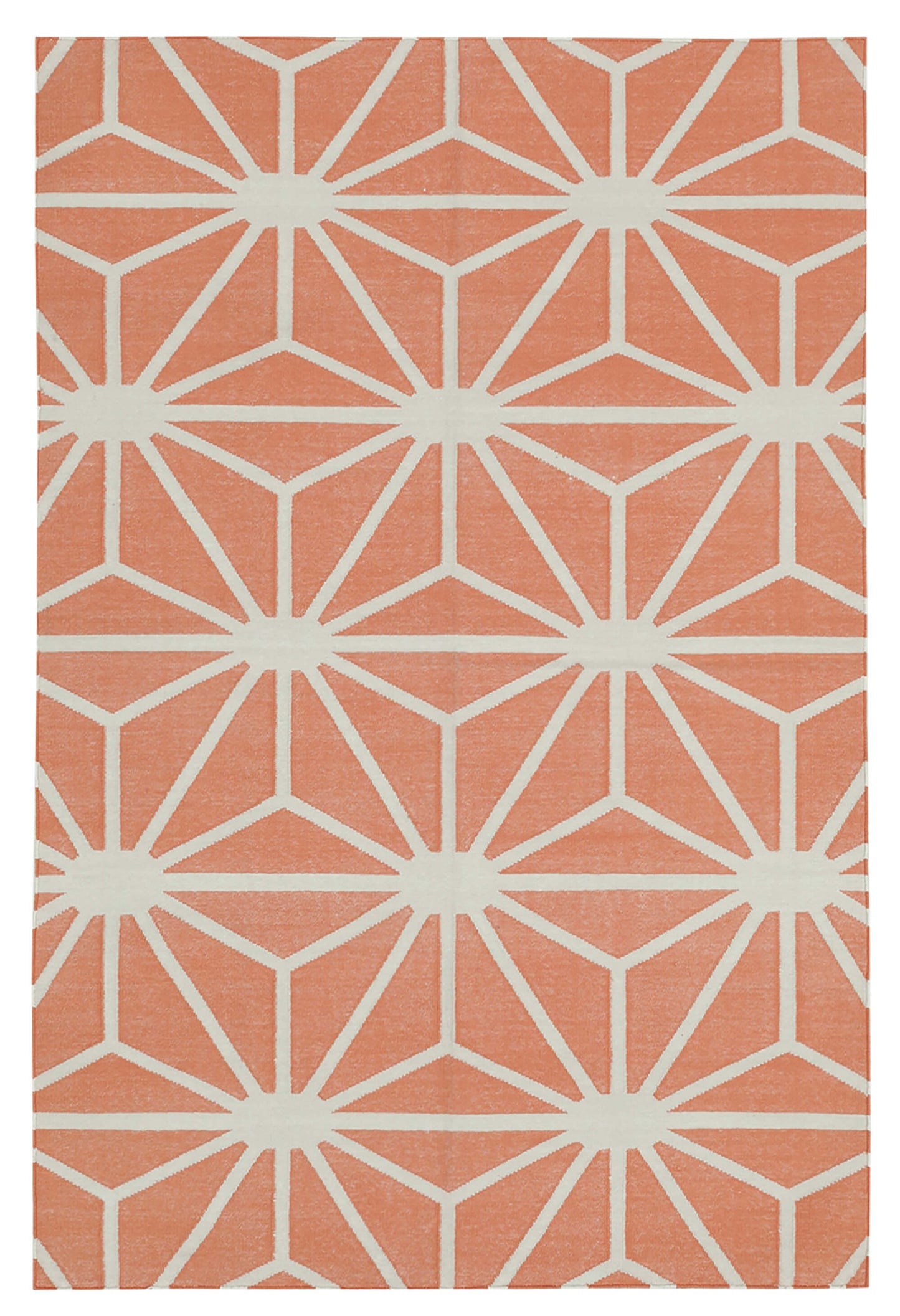 4x5 Orange Dhurrie Rug - 32506