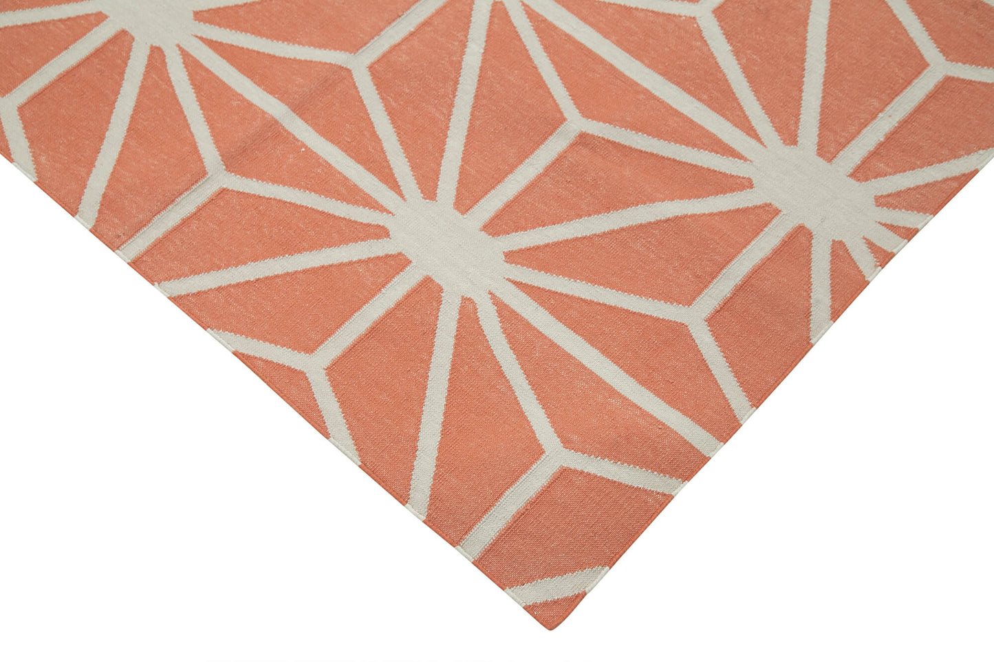 4x5 Orange Dhurrie Rug - 32506