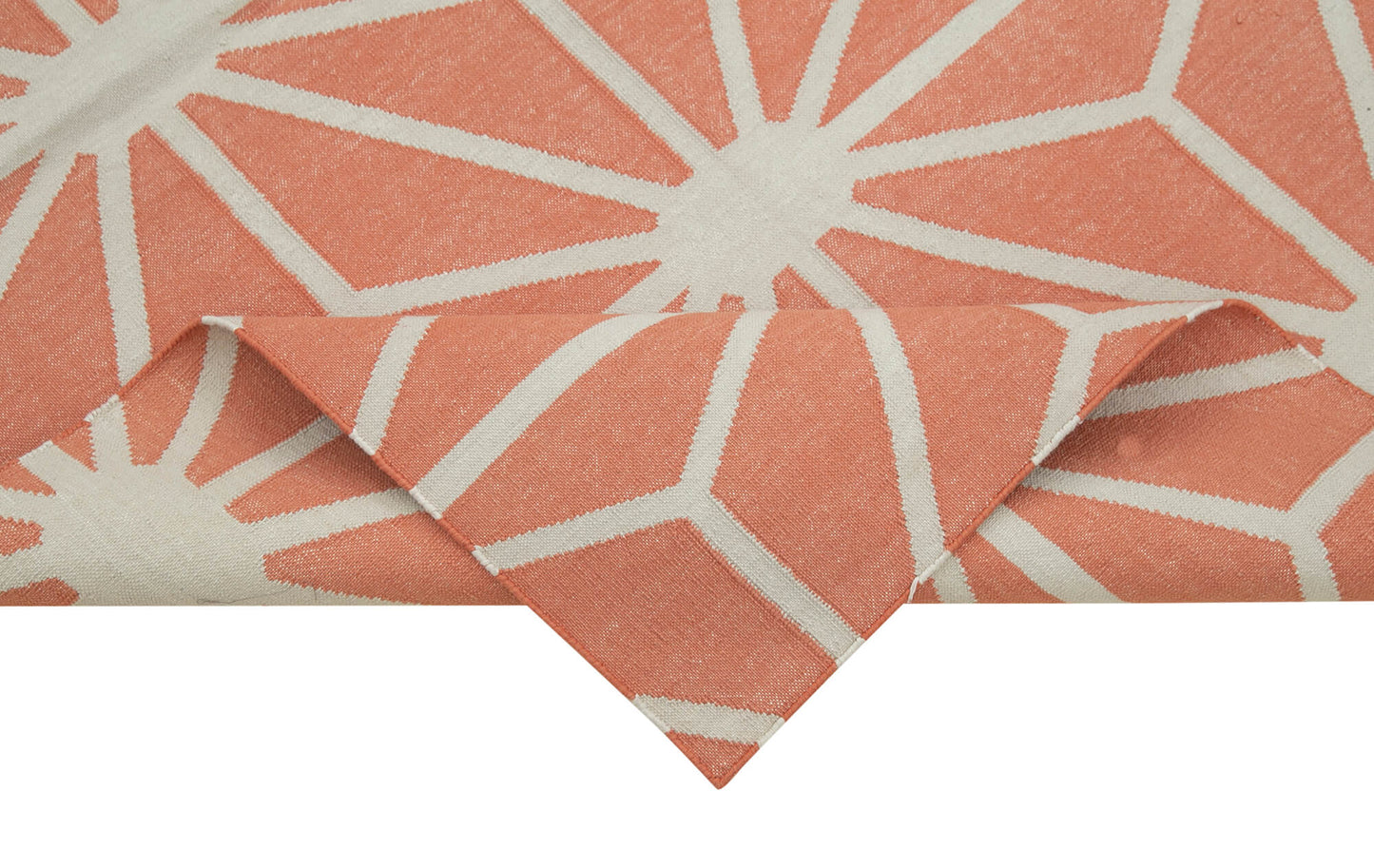 4x5 Orange Dhurrie Rug - 32506