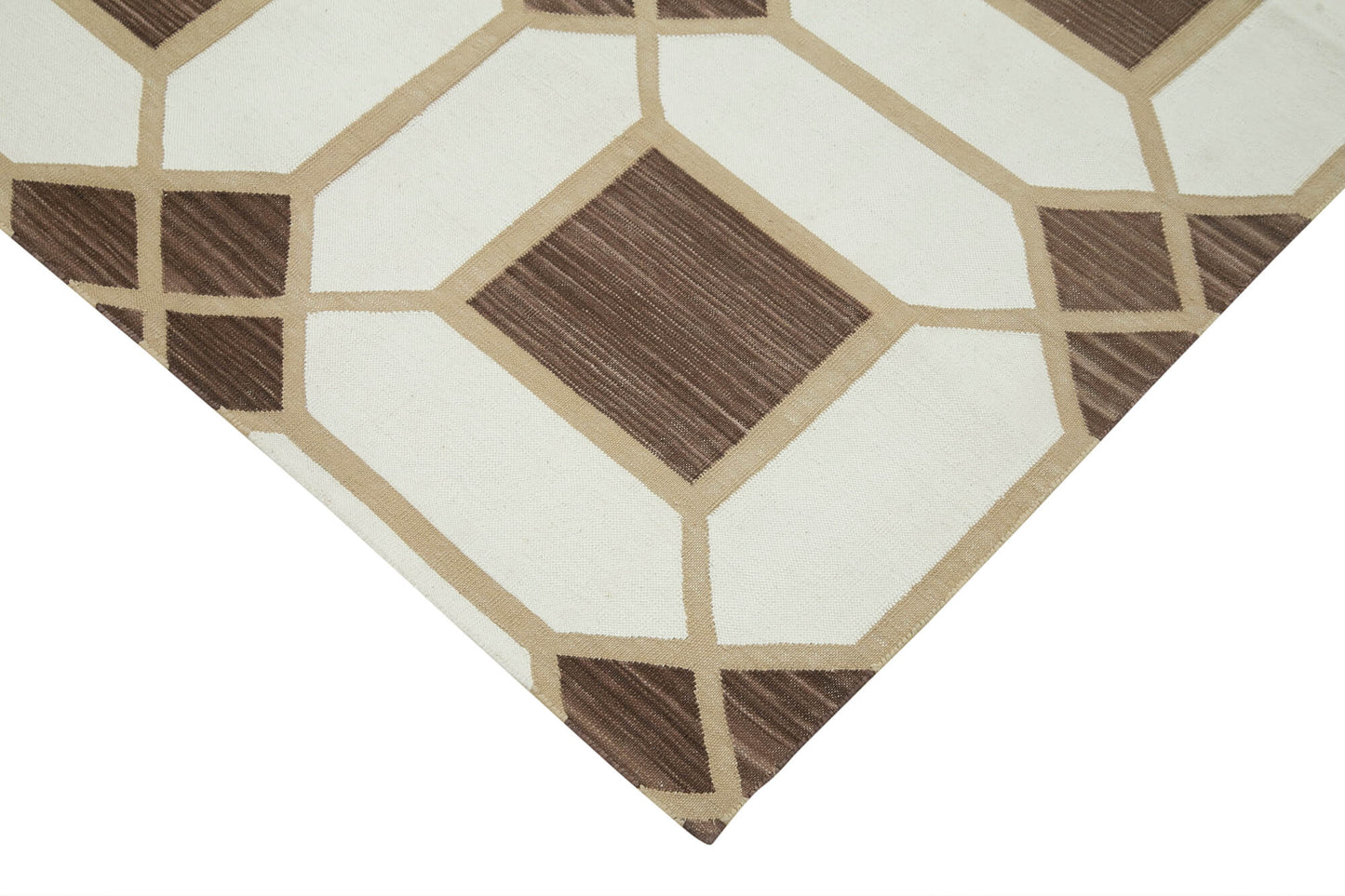 4x5 Beige Dhurrie Rug - 32508