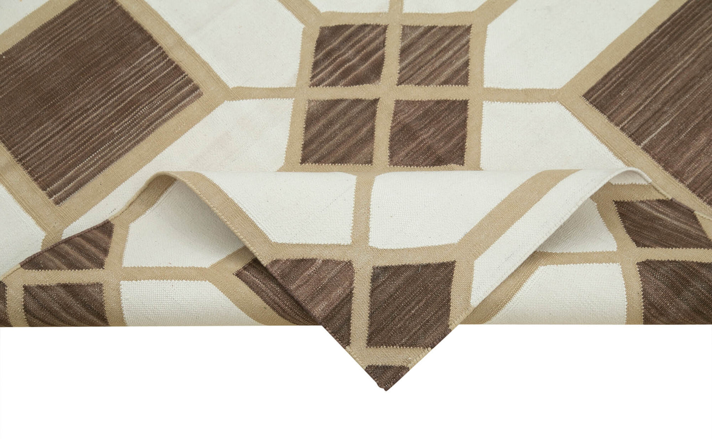 4x5 Beige Dhurrie Rug - 32508