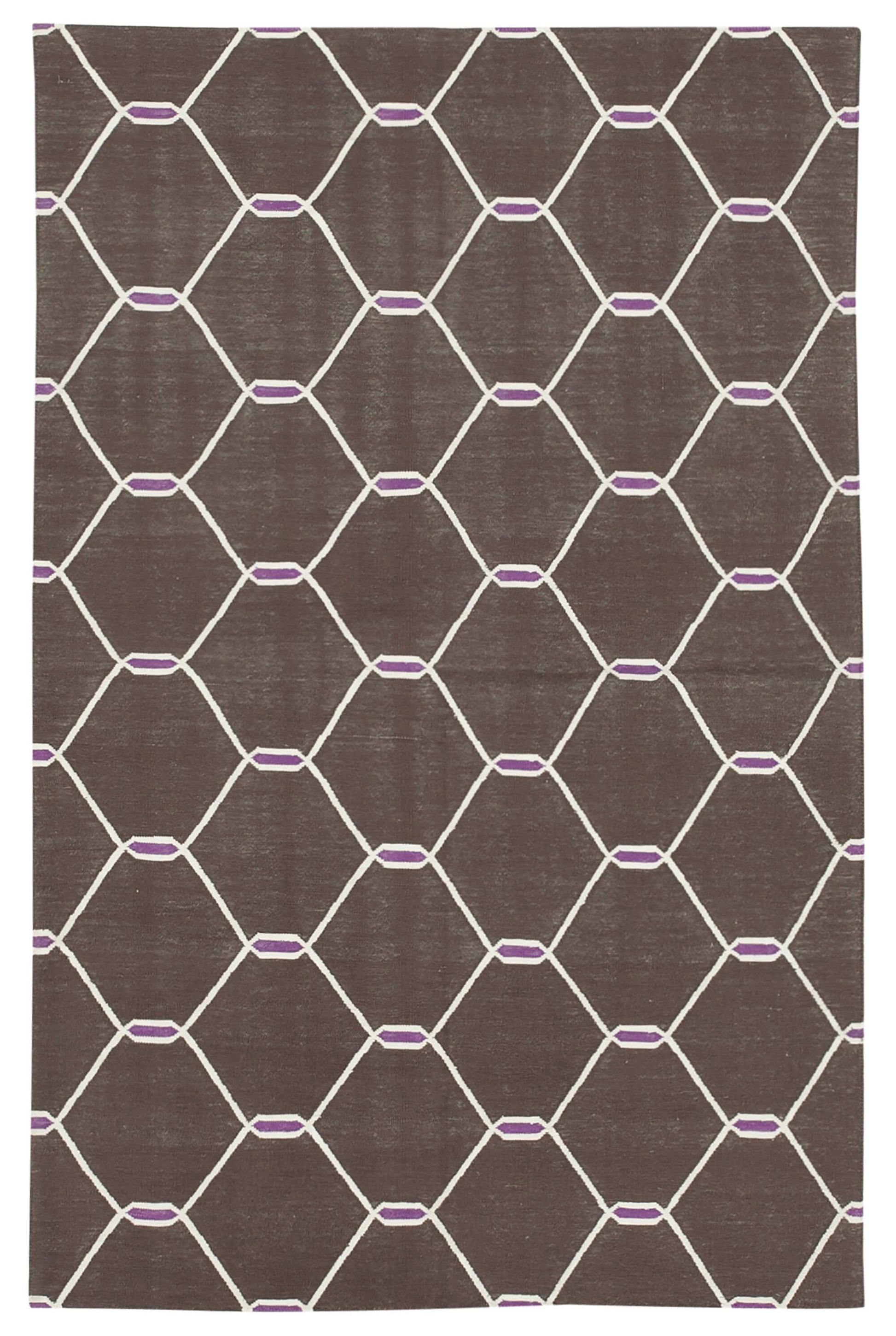 4x6 Brown Dhurrie Rug - 32511