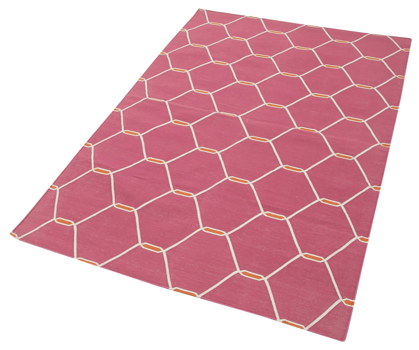 4x6 Pink Dhurrie Rug - 32513