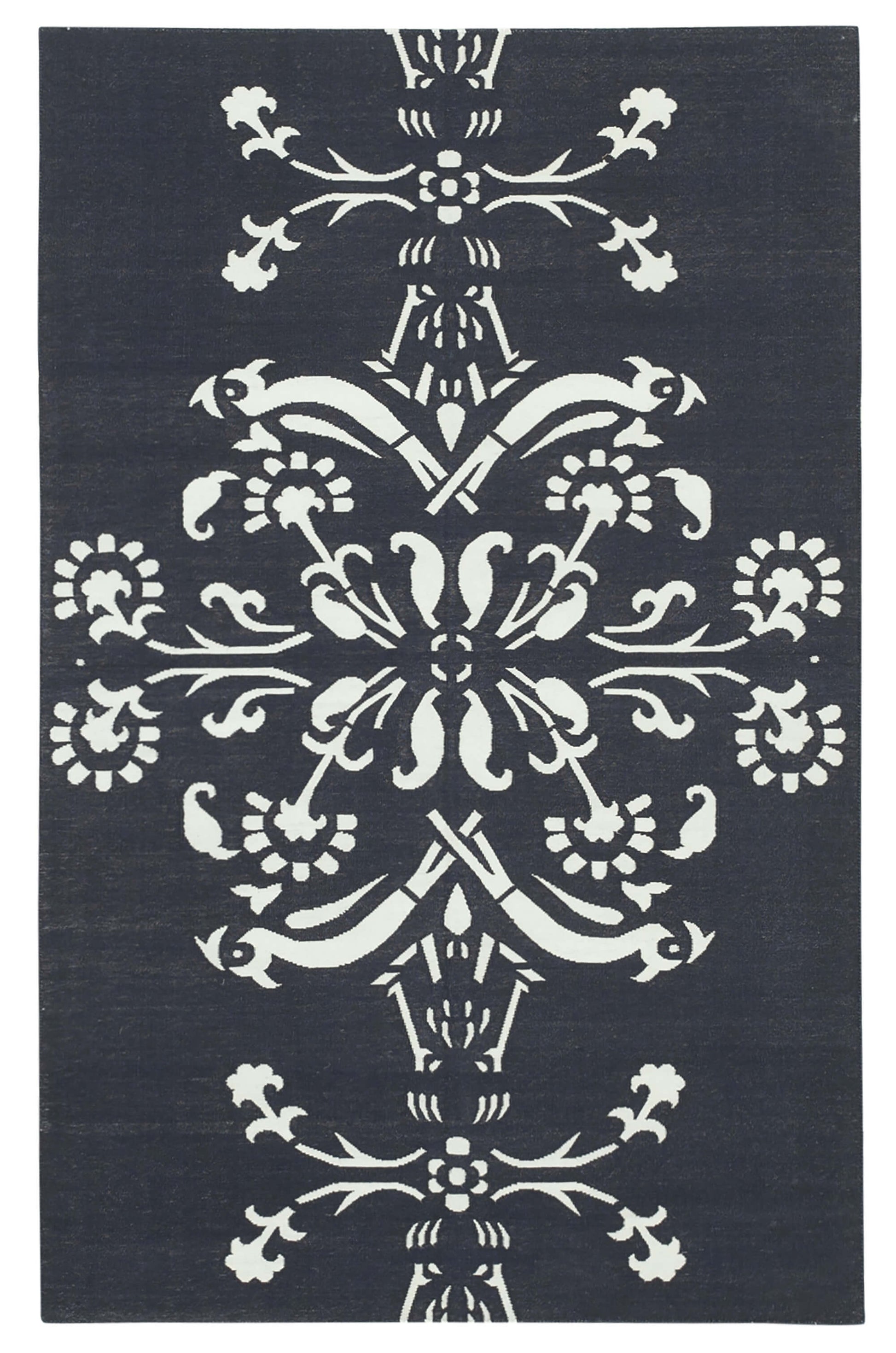 4x6 Black Dhurrie Rug - 32516