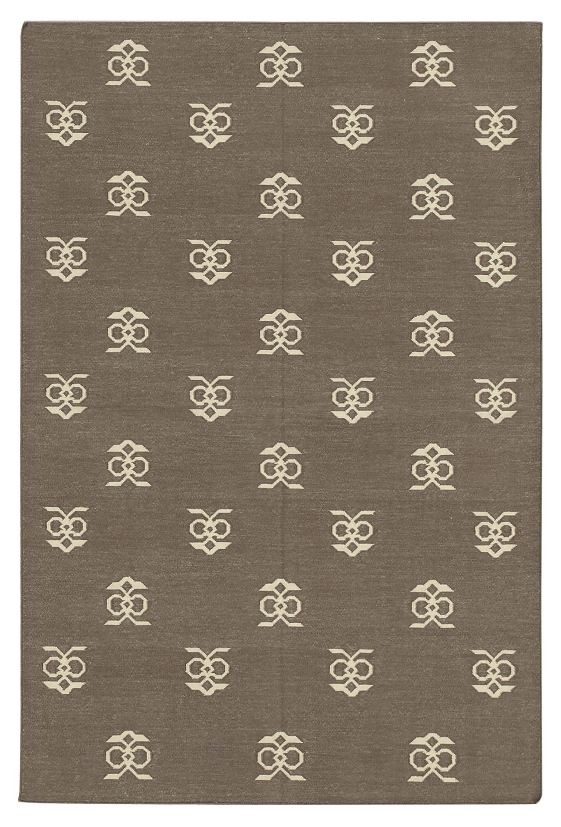 4x5 Brown Dhurrie Rug - 32535