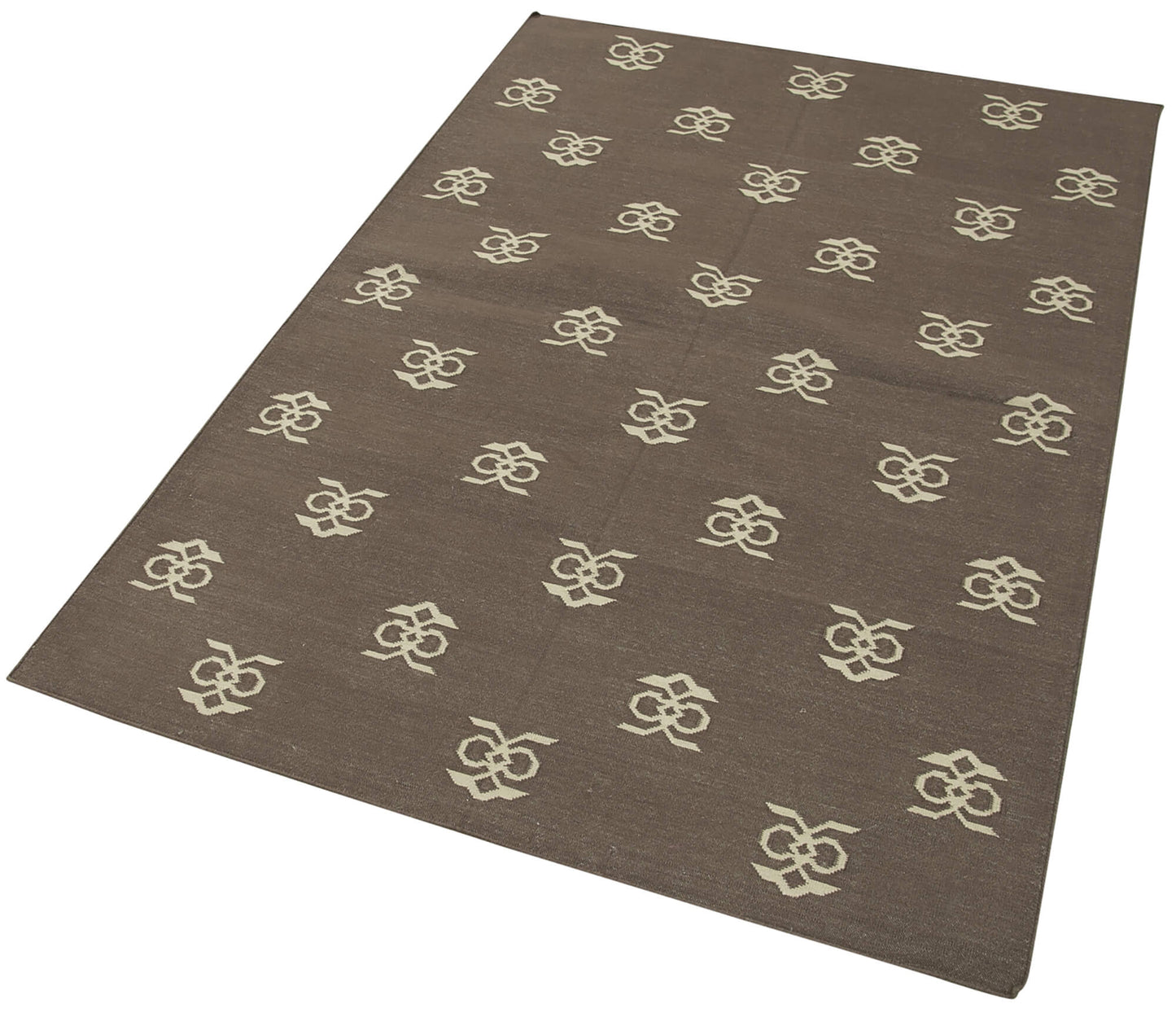 4x5 Brown Dhurrie Rug - 32535