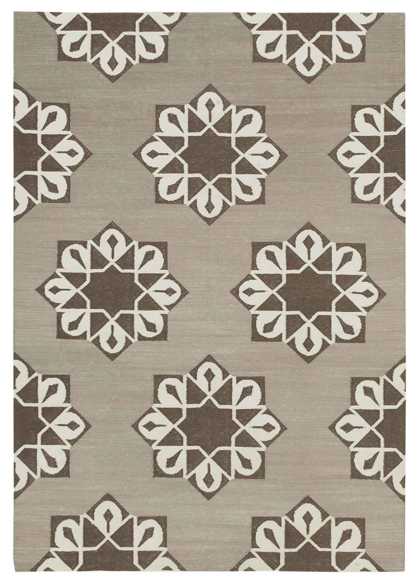 4x5 Brown Dhurrie Rug - 32544