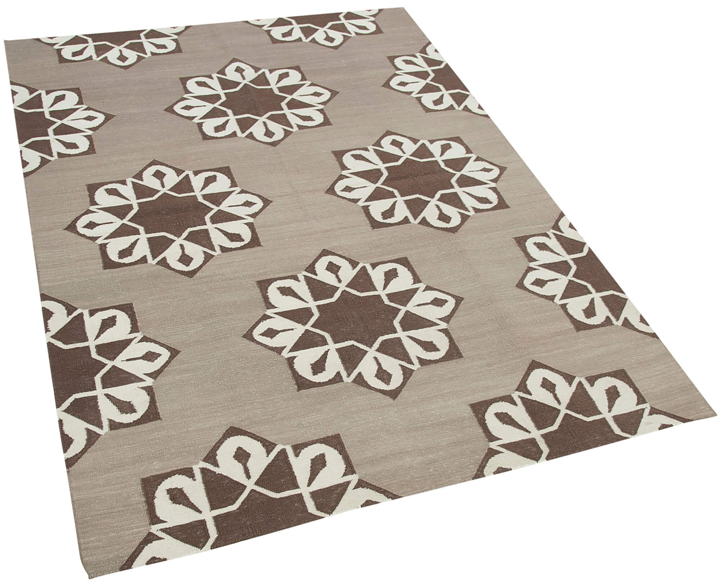 4x5 Brown Dhurrie Rug - 32544