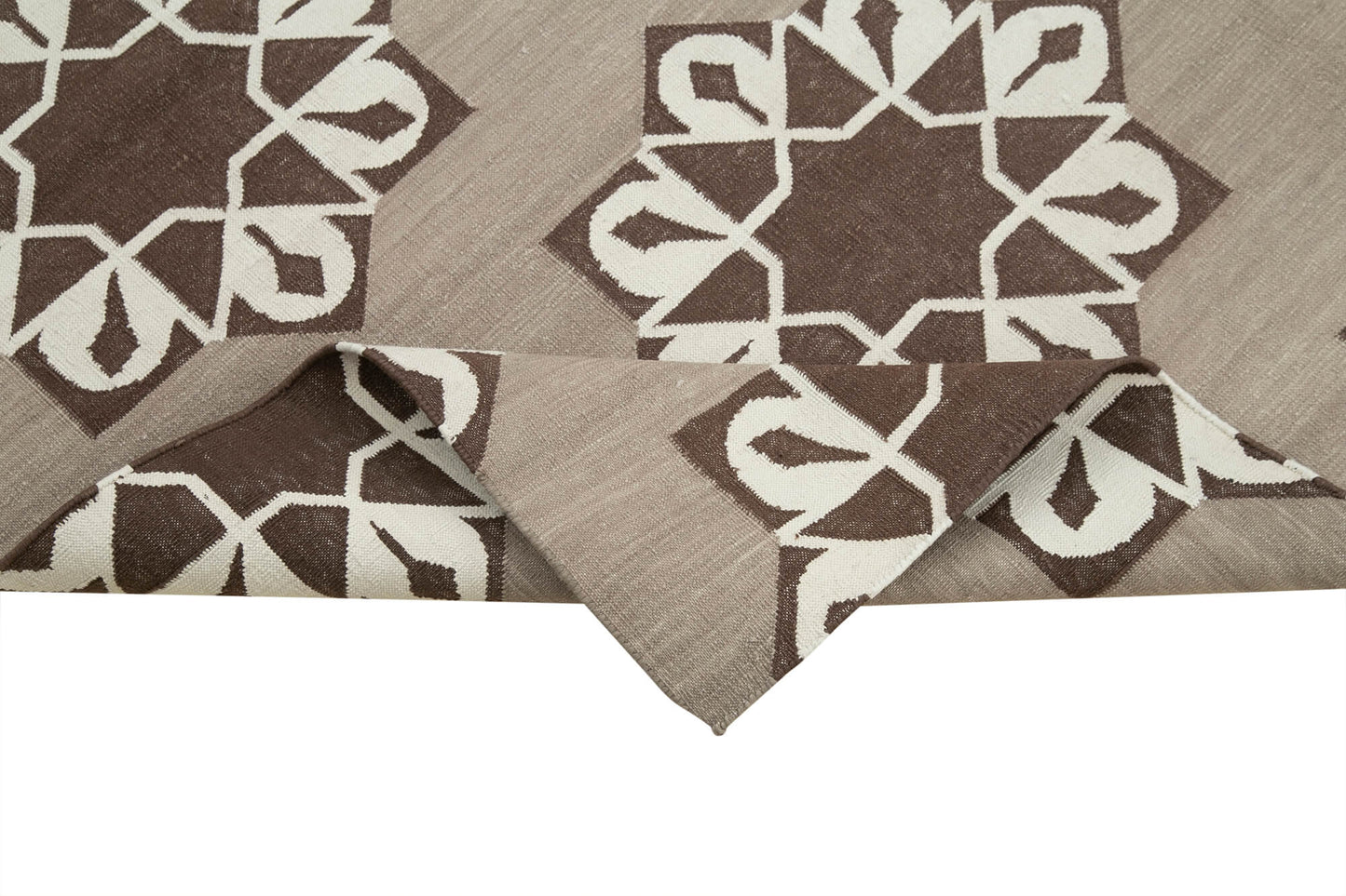 4x5 Brown Dhurrie Rug - 32544