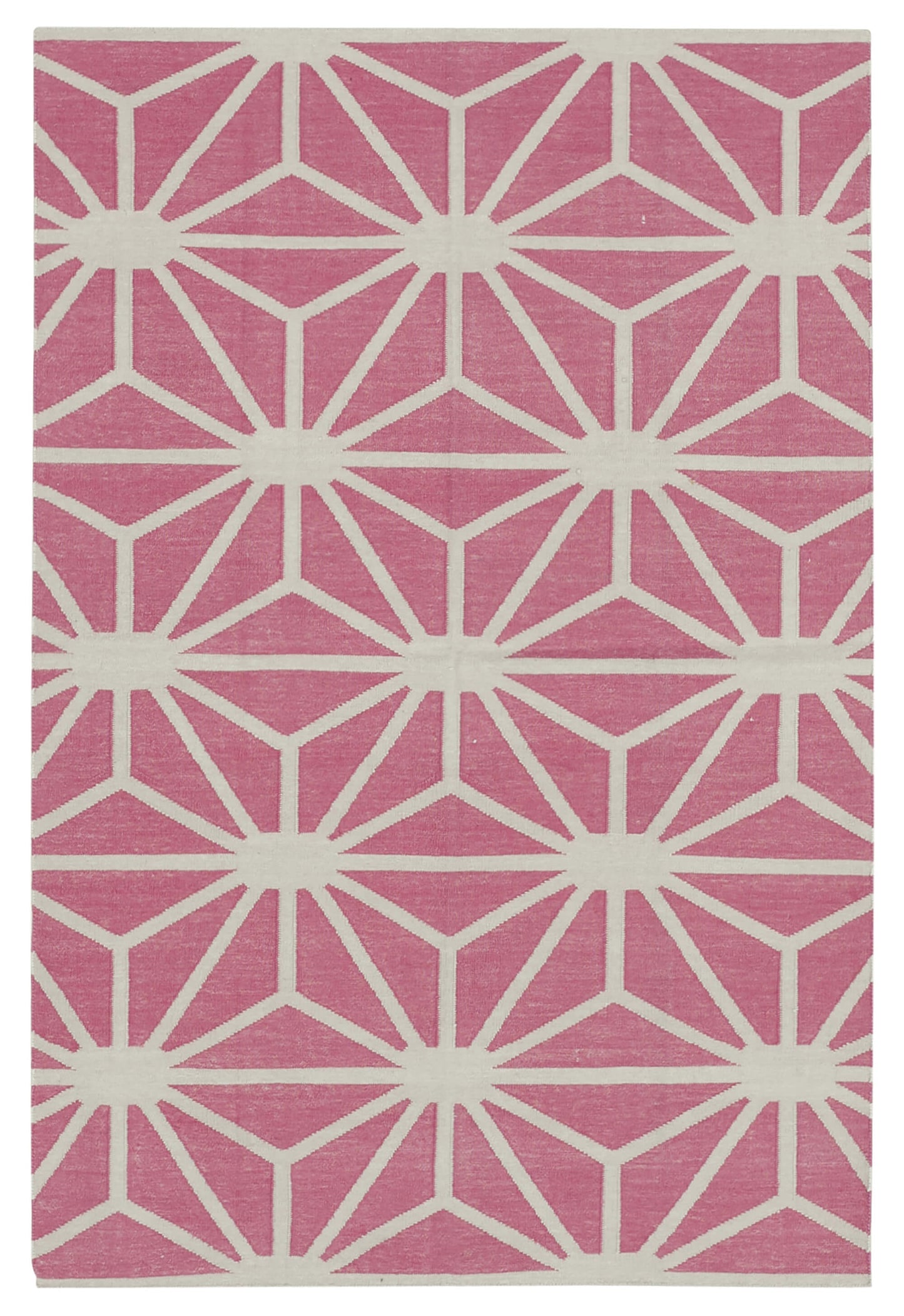 4x5 Fuchsia Dhurrie Rug - 32545