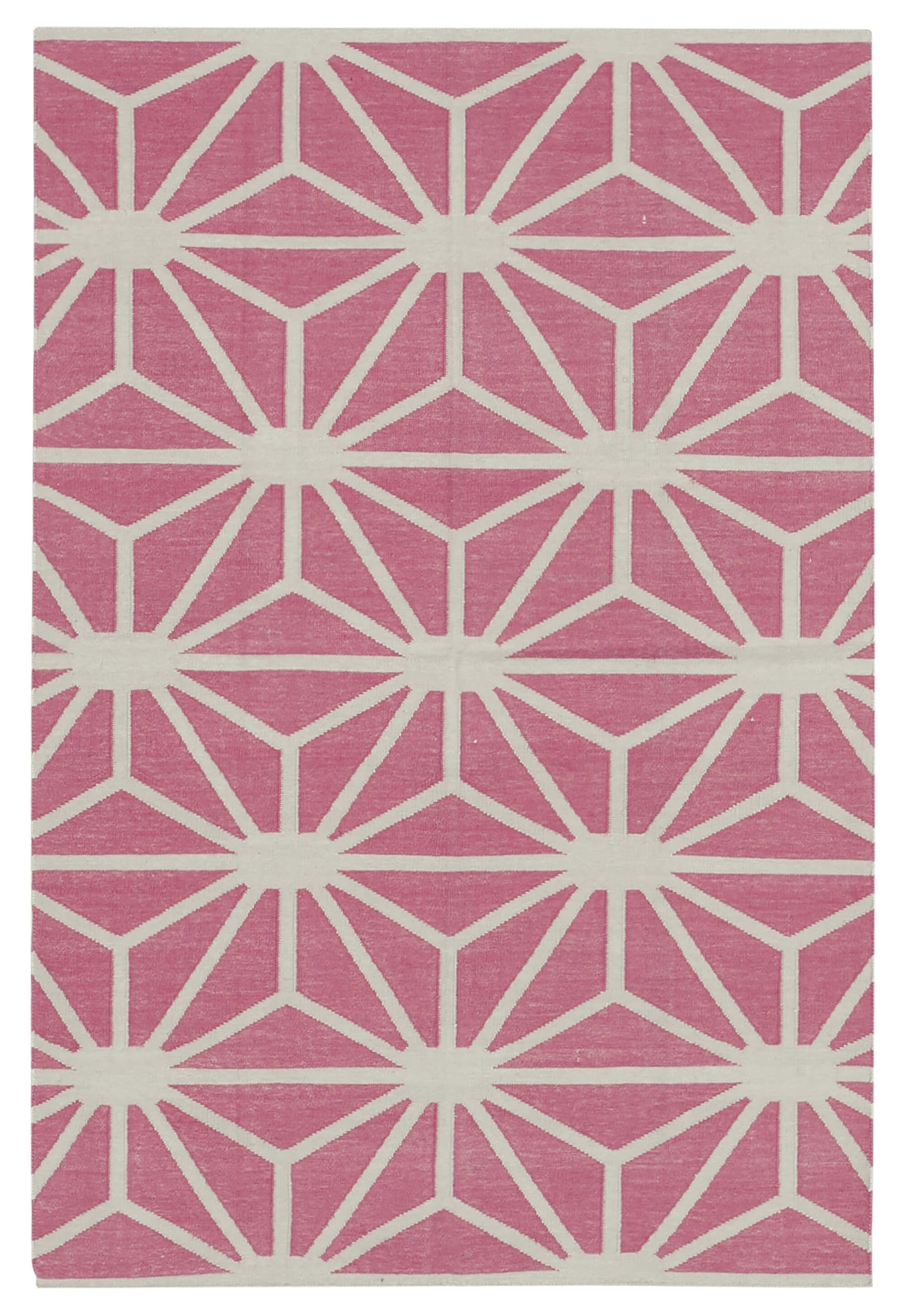 4x5 Fuchsia Dhurrie Rug - 32545