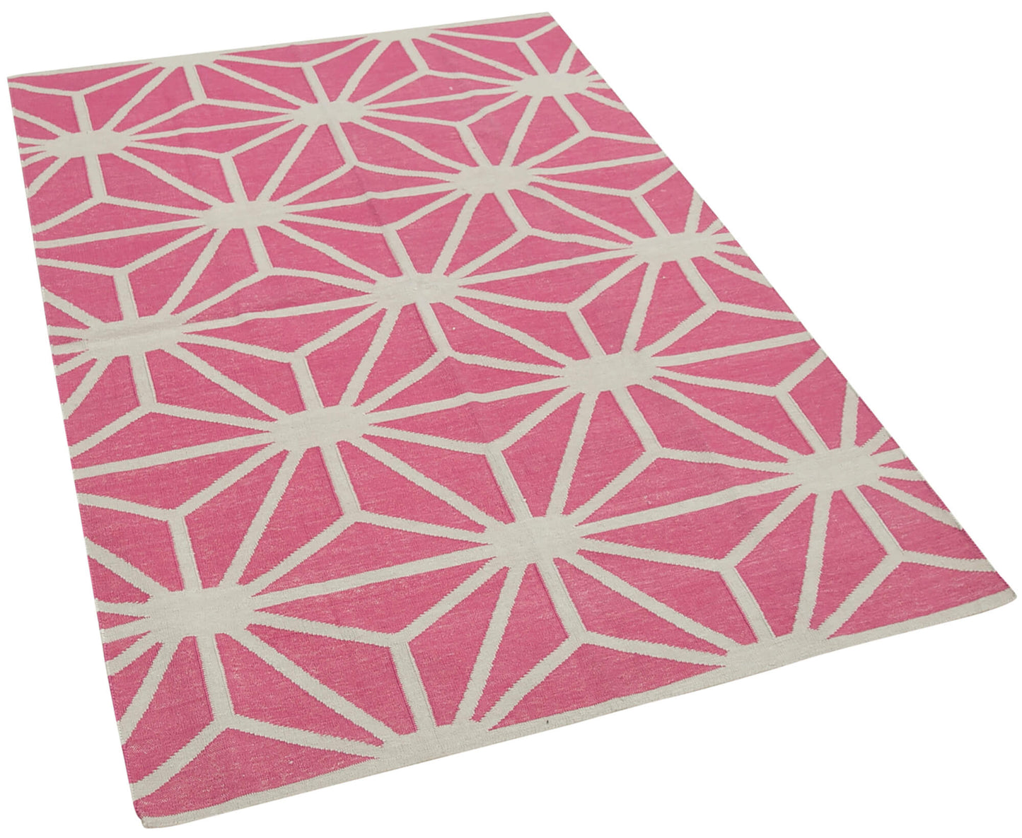 4x5 Fuchsia Dhurrie Rug - 32545