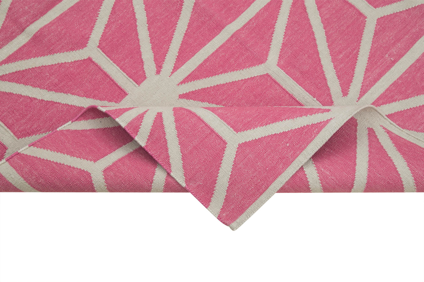 4x5 Fuchsia Dhurrie Rug - 32545