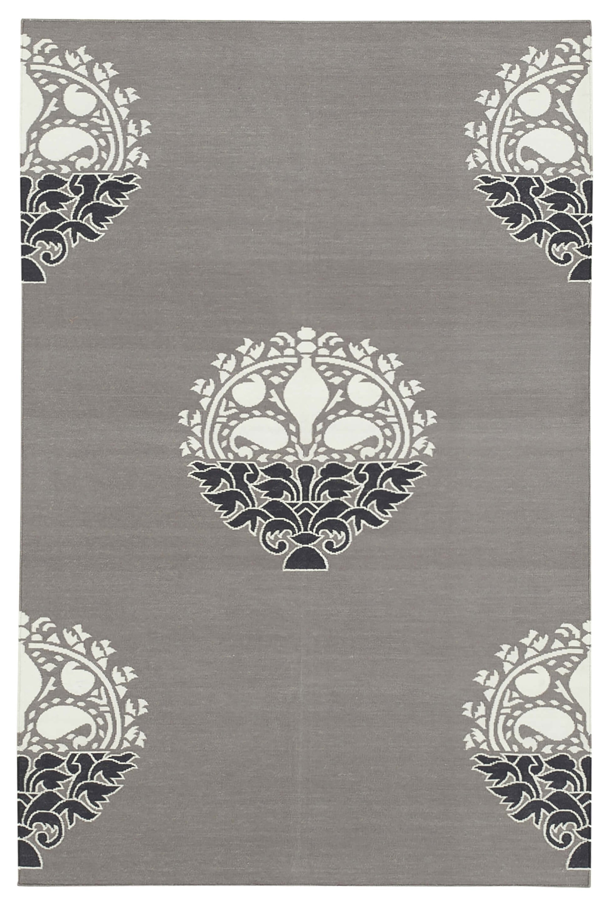 4x5 White Dhurrie Rug - 32553