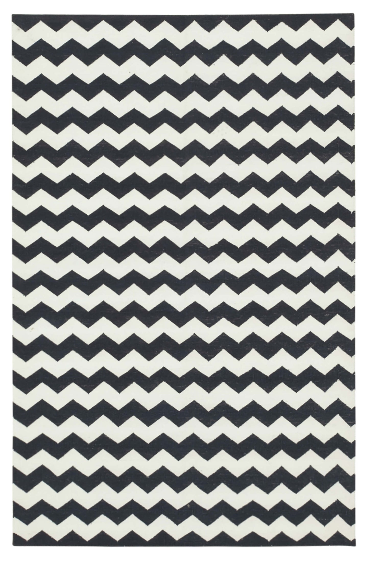 4x5 Black Dhurrie Rug - 32554