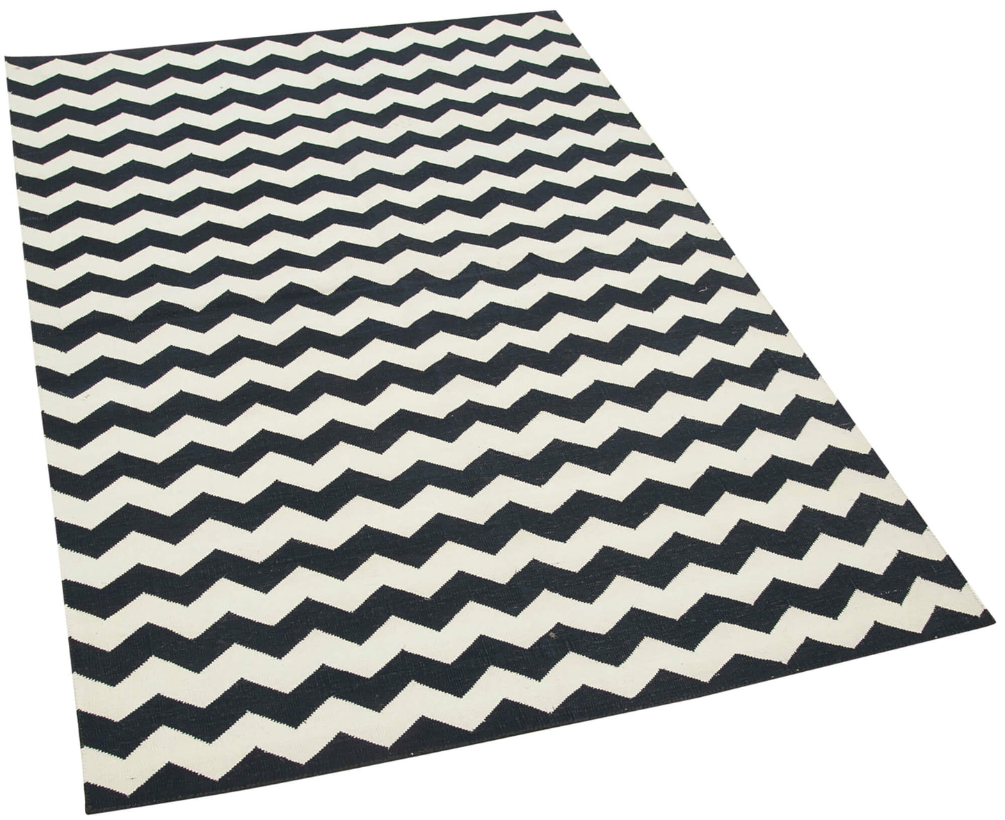 4x5 Black Dhurrie Rug - 32554