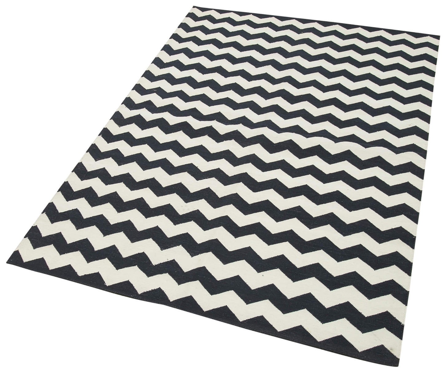 4x5 Black Dhurrie Rug - 32554