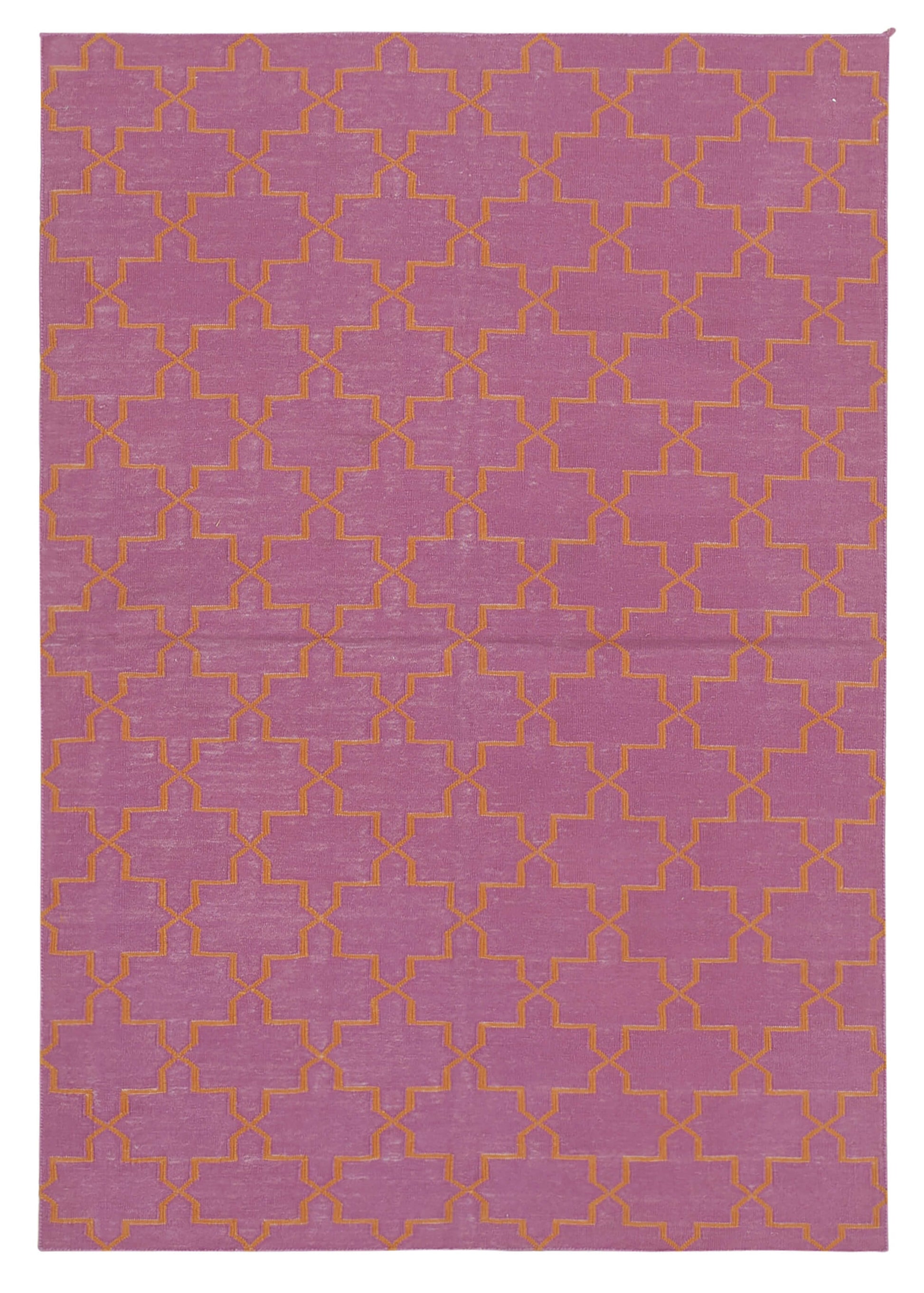 4x5 Fuchsia Dhurrie Rug - 32558