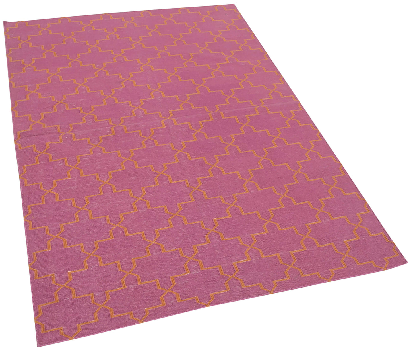 4x5 Fuchsia Dhurrie Rug - 32558