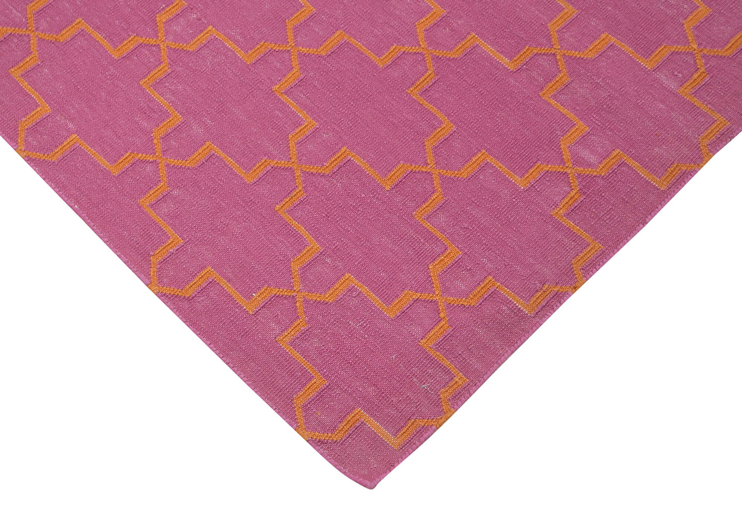 4x5 Fuchsia Dhurrie Rug - 32558