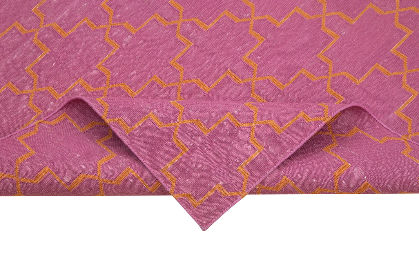 4x5 Fuchsia Dhurrie Rug - 32558