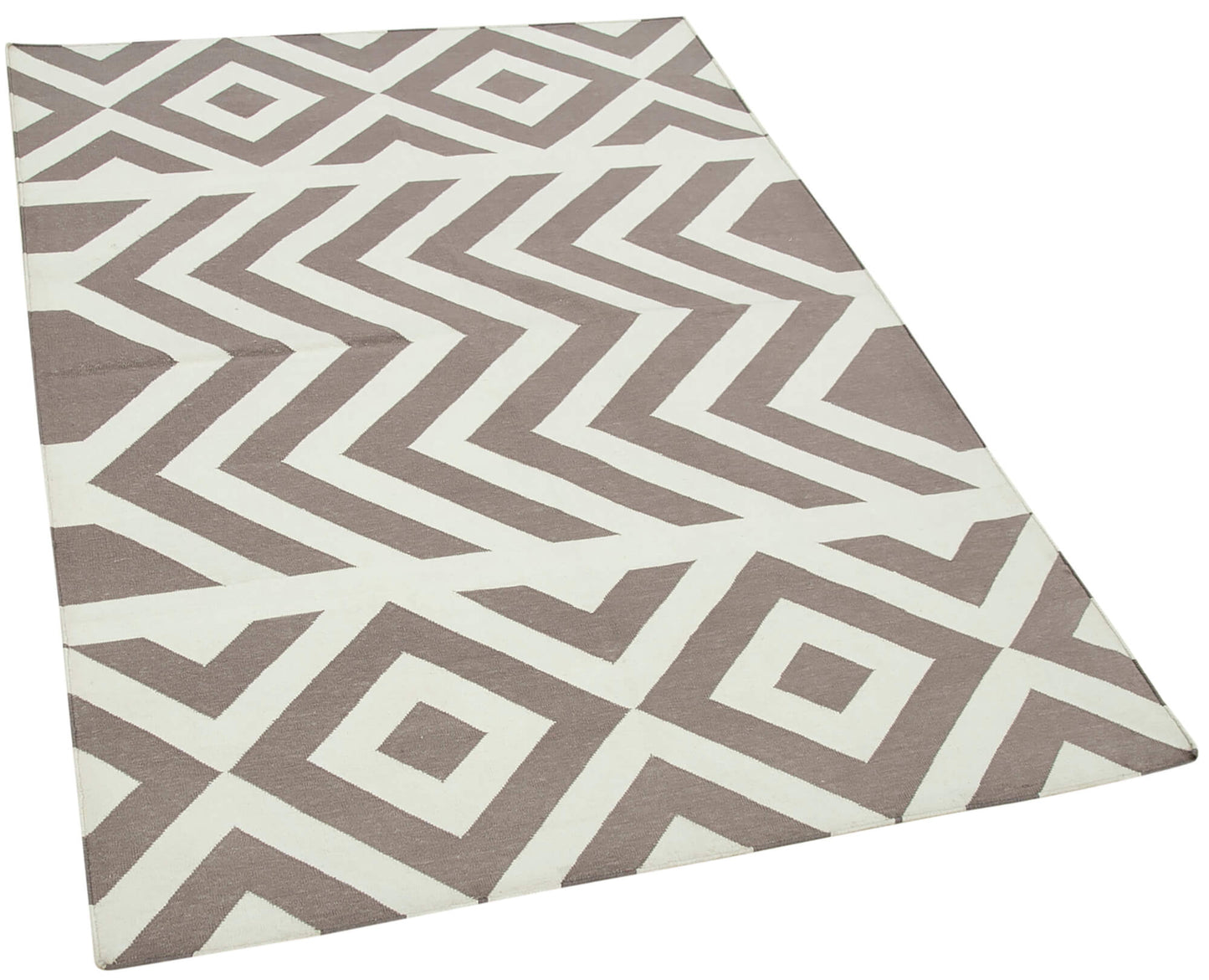 4x5 Brown Dhurrie Rug - 32559