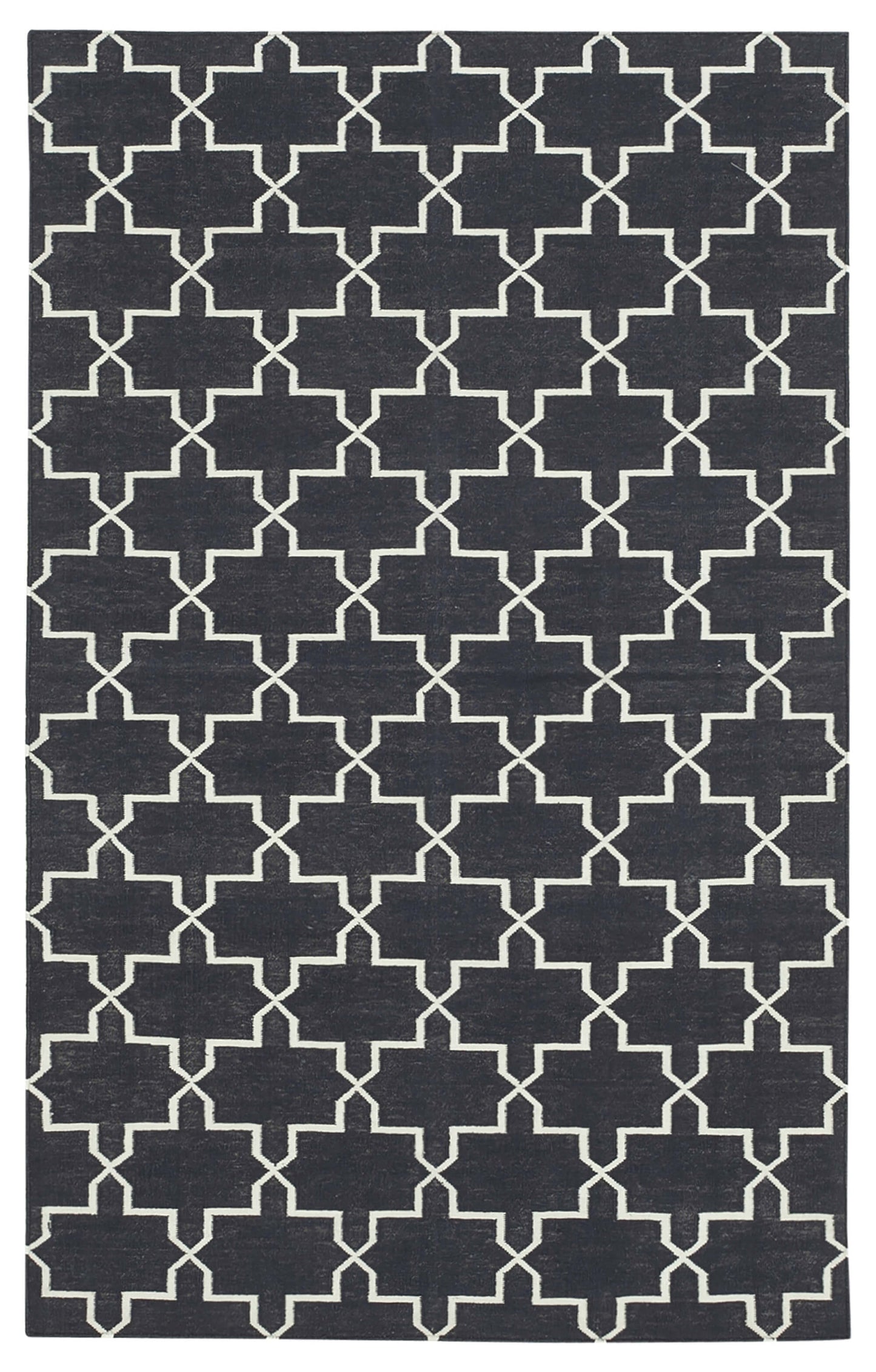 3x6 Black Dhurrie Rug - 32561