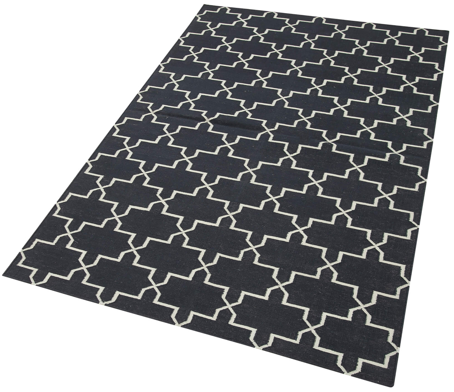 3x6 Black Dhurrie Rug - 32561