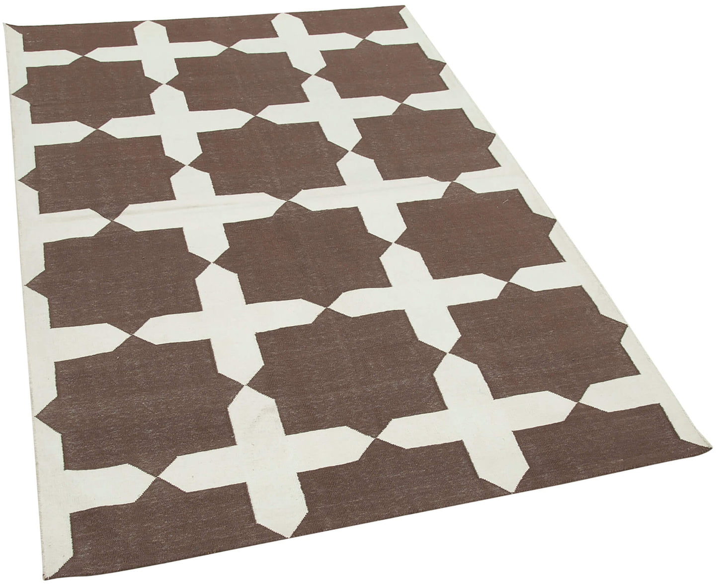 4x6 Brown Dhurrie Rug - 32563