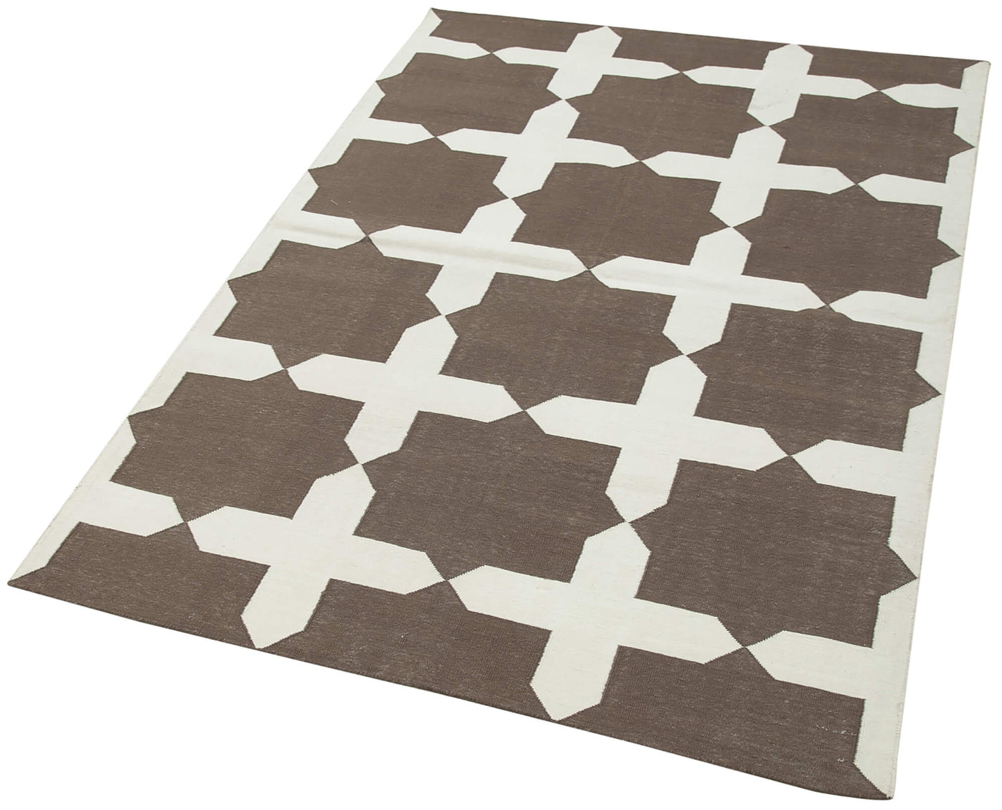 4x6 Brown Dhurrie Rug - 32563