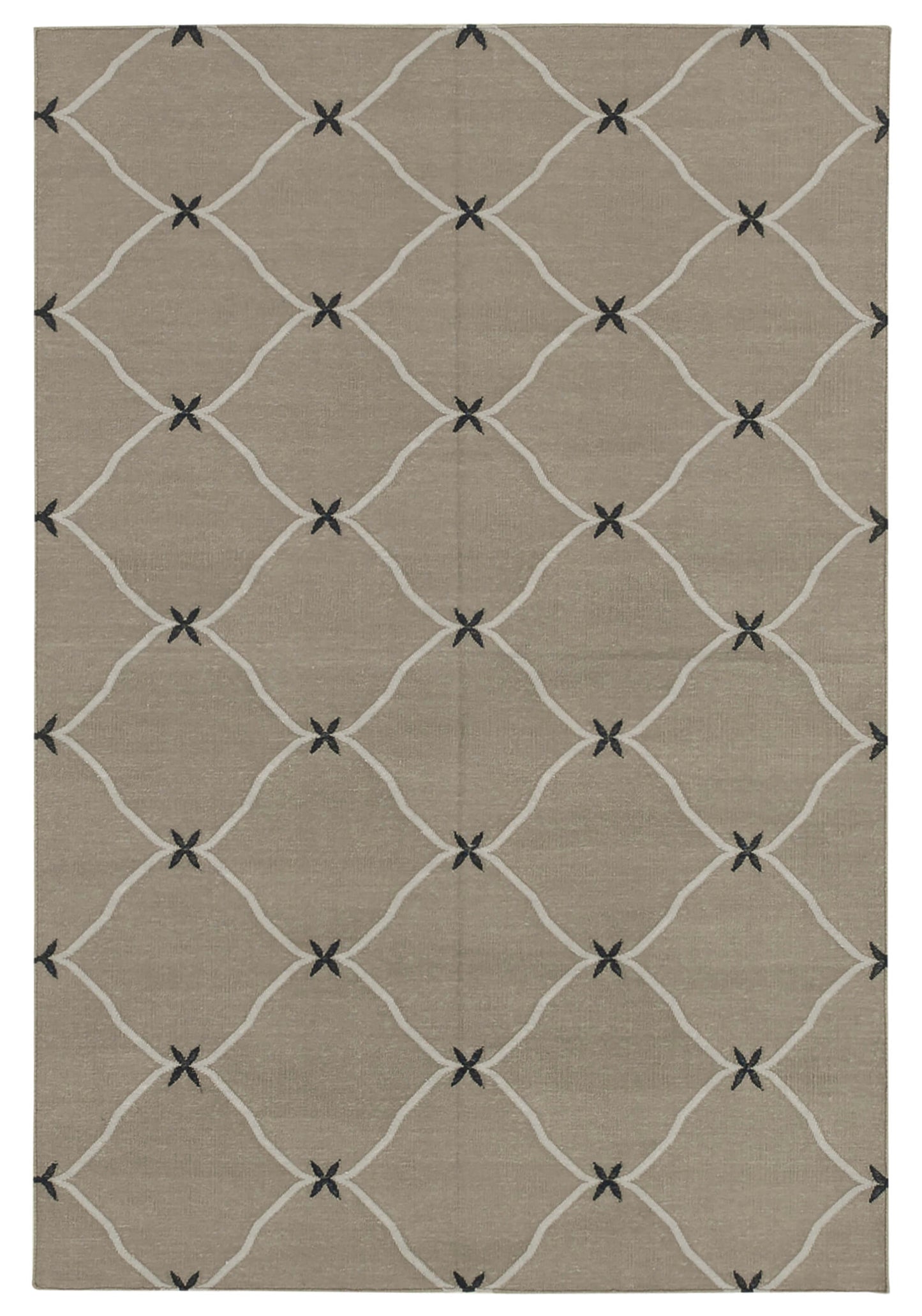 4x5 Grey Dhurrie Rug - 32570