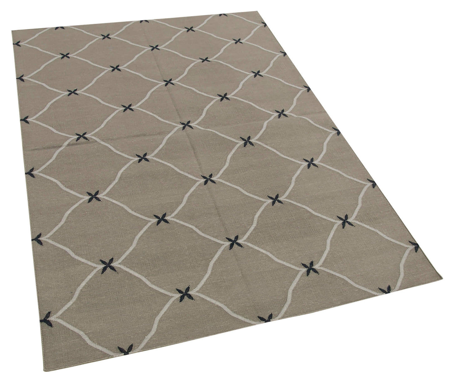 4x5 Grey Dhurrie Rug - 32570