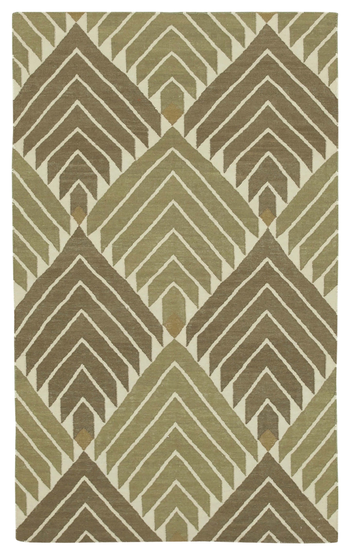 3x6 Green Dhurrie Rug - 32572