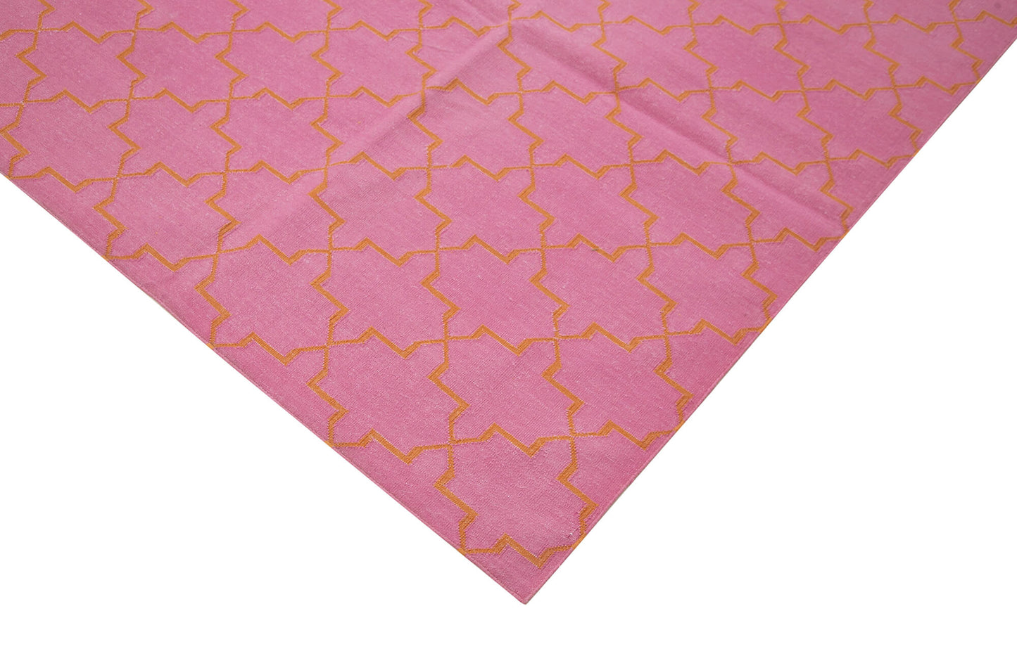 8x10 Orange Dhurrie Rug - 32575