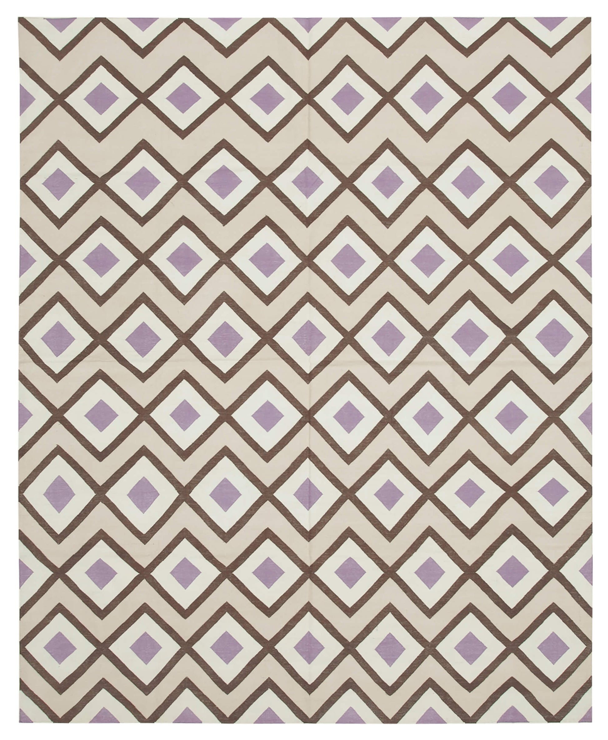 8x10 Beige Dhurrie Rug - 32578