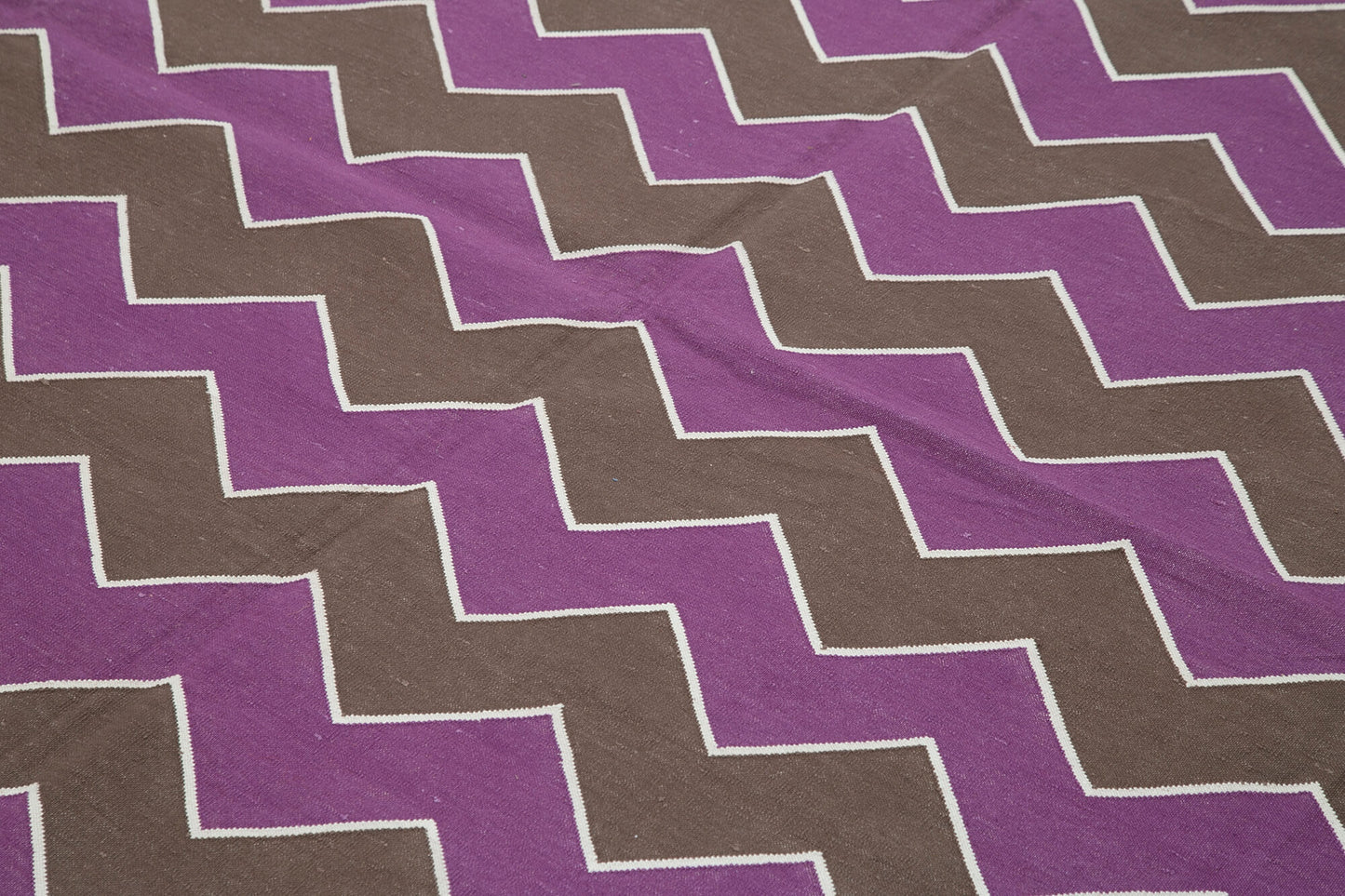 8x10 Purple Dhurrie Rug - 32579