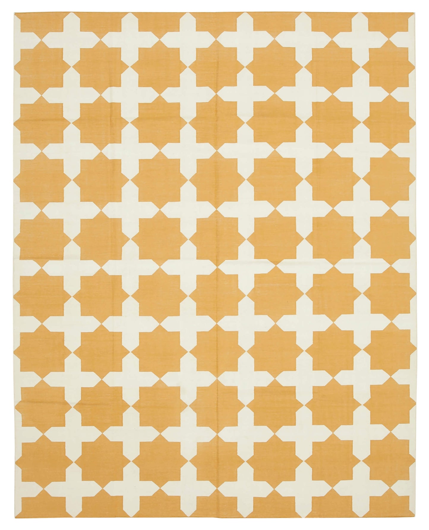 8x10 White Dhurrie Rug - 32583