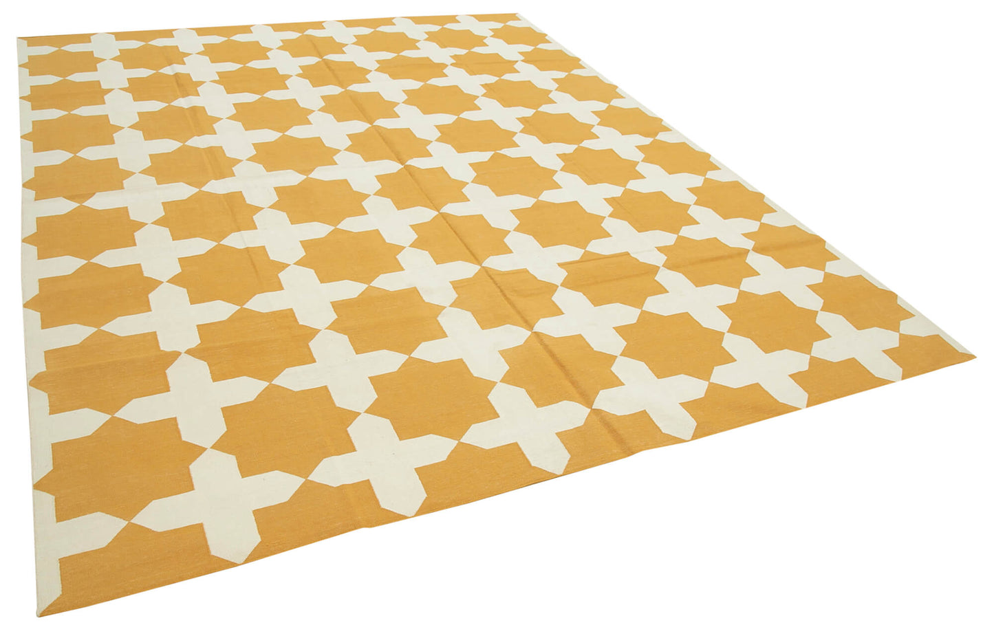 8x10 White Dhurrie Rug - 32583