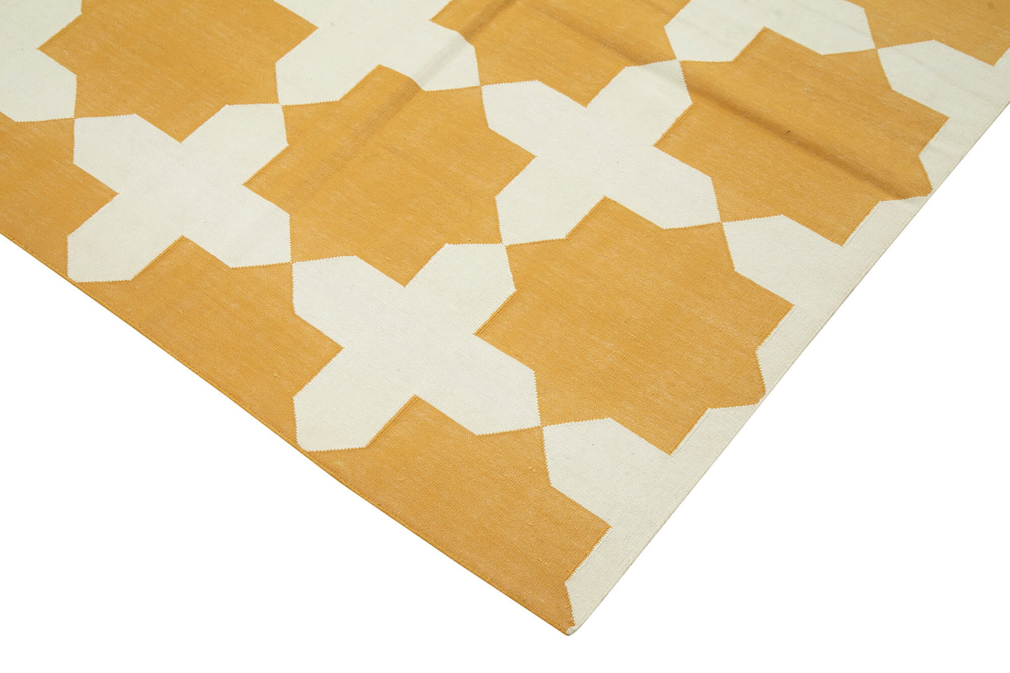 8x10 White Dhurrie Rug - 32583